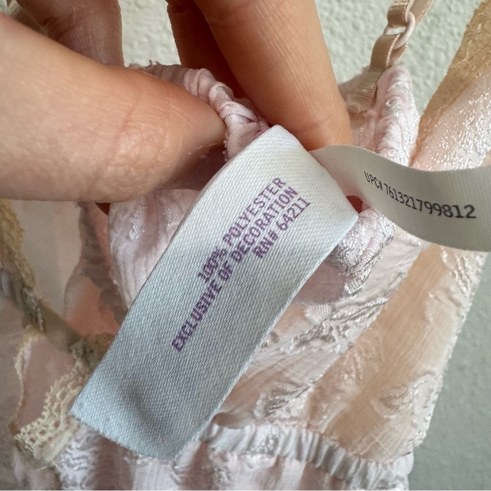 Lilac & London Womens Medium Pink Danity Chemise Slip Dress Fairycore Ballet - Picture 6 of 8